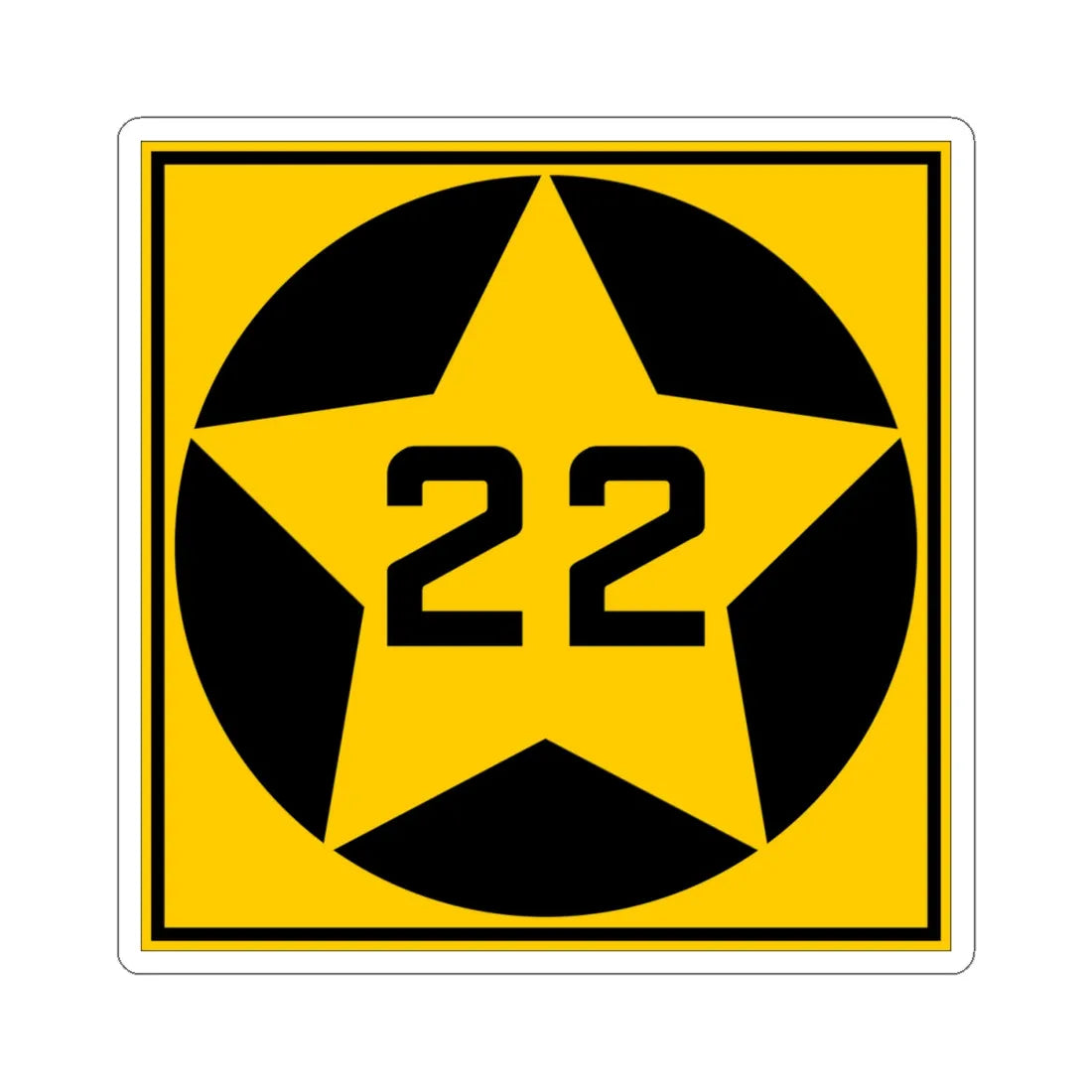 MN-22 1920 (Minnesota) (Road Sign) STICKER Vinyl Kiss-Cut Decal 4 Inch White - The Sticker Space