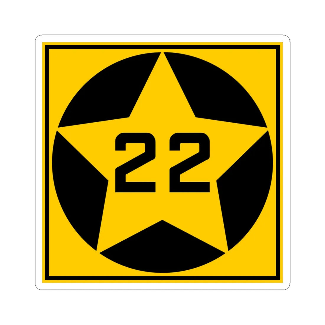 MN-22 1920 (Minnesota) (Road Sign) STICKER Vinyl Kiss-Cut Decal 6 Inch White - The Sticker Space