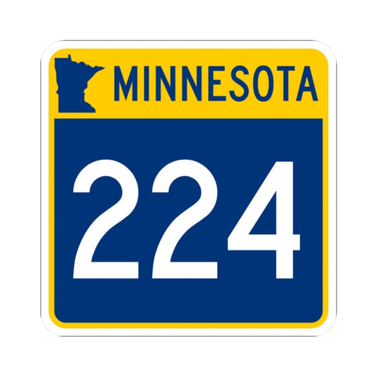 MN-224 (Minnesota) (Road Sign) STICKER Vinyl Kiss-Cut Decal 2 Inch White - The Sticker Space