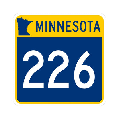 MN-226 (Minnesota) (Road Sign) STICKER Vinyl Kiss-Cut Decal 3 Inch White - The Sticker Space