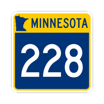 MN-228 (Minnesota) (Road Sign) STICKER Vinyl Kiss-Cut Decal 4 Inch White - The Sticker Space