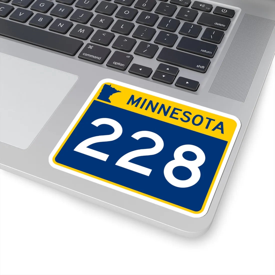 MN-228 wide (Minnesota) (Road Sign) STICKER Vinyl Kiss-Cut Decal - The Sticker Space