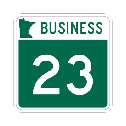 MN-23 Business (Minnesota) (Road Sign) STICKER Vinyl Kiss-Cut Decal 2 Inch White - The Sticker Space