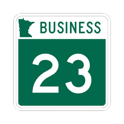 MN-23 Business (Minnesota) (Road Sign) STICKER Vinyl Kiss-Cut Decal 6 Inch White - The Sticker Space