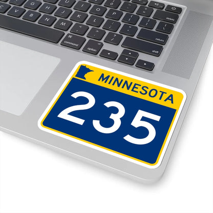 MN-235 wide (Minnesota) (Road Sign) STICKER Vinyl Kiss-Cut Decal - The Sticker Space
