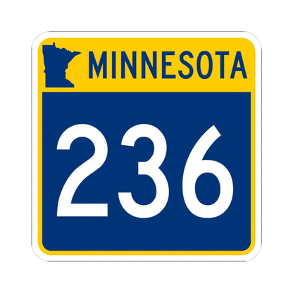 MN-236 (Minnesota) (Road Sign) STICKER Vinyl Kiss-Cut Decal 3 Inch White - The Sticker Space