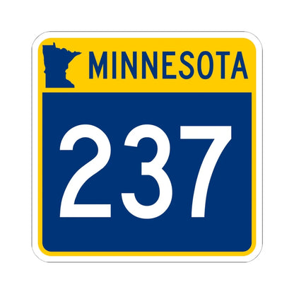 MN-237 (Minnesota) (Road Sign) STICKER Vinyl Kiss-Cut Decal 6 Inch White - The Sticker Space