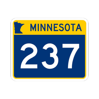 MN-237 wide (Minnesota) (Road Sign) STICKER Vinyl Kiss-Cut Decal 4 Inch White - The Sticker Space