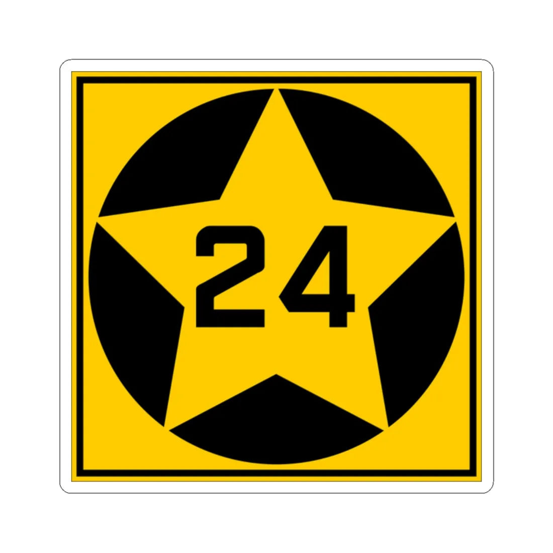 MN-24 1920 (Minnesota) (Road Sign) STICKER Vinyl Kiss-Cut Decal 2 Inch White - The Sticker Space