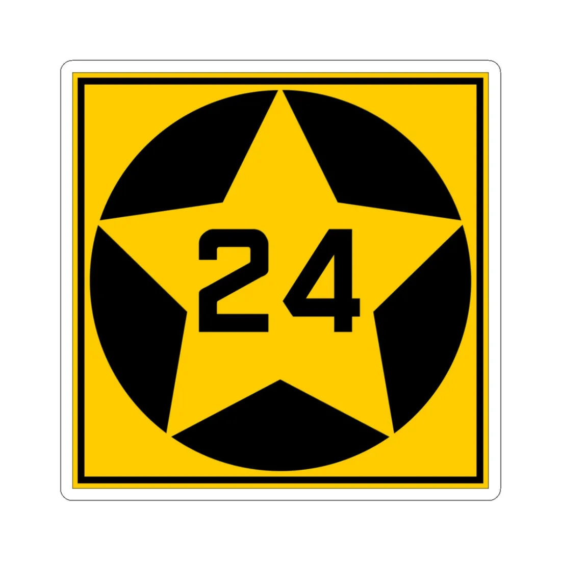 MN-24 1920 (Minnesota) (Road Sign) STICKER Vinyl Kiss-Cut Decal 3 Inch White - The Sticker Space