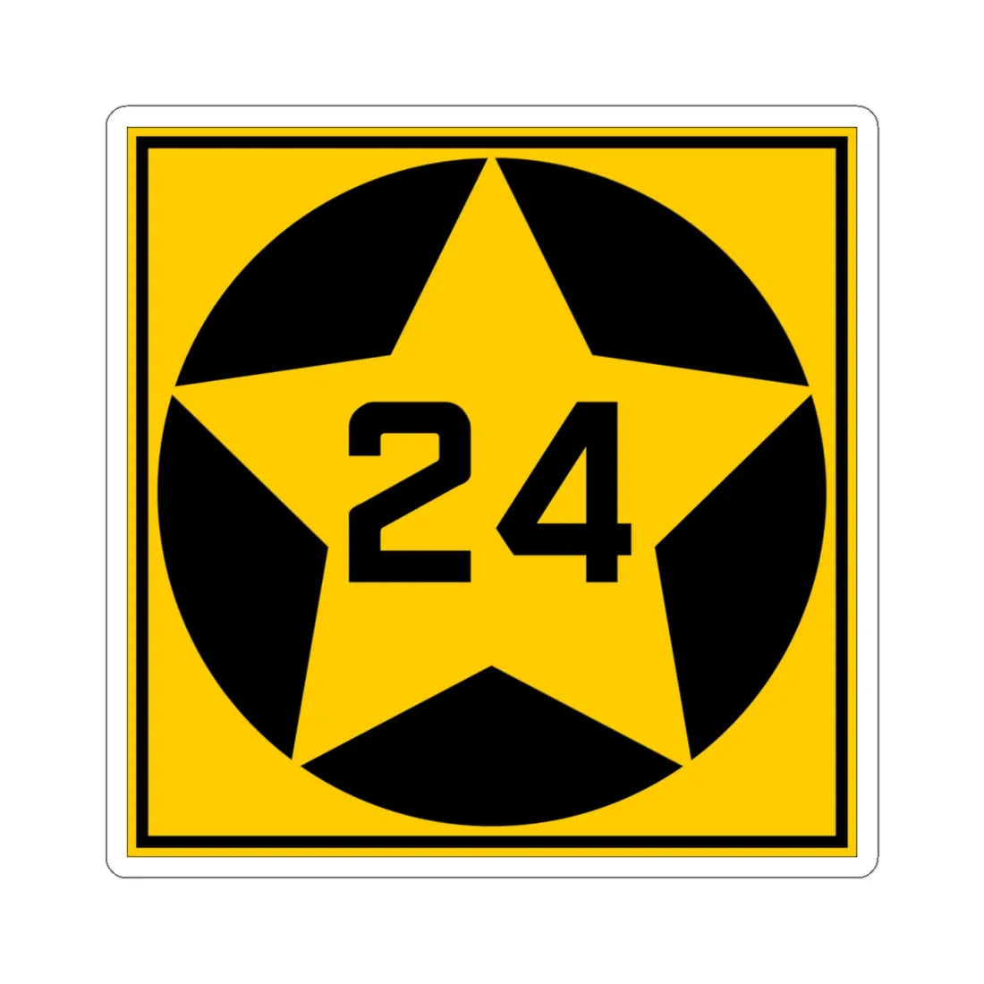 MN-24 1920 (Minnesota) (Road Sign) STICKER Vinyl Kiss-Cut Decal 4 Inch White - The Sticker Space