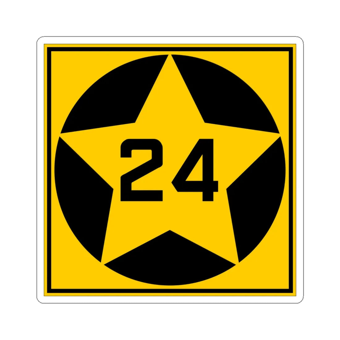 MN-24 1920 (Minnesota) (Road Sign) STICKER Vinyl Kiss-Cut Decal 6 Inch White - The Sticker Space