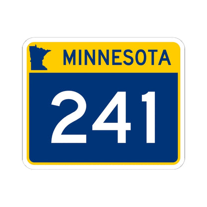MN-241 wide (Minnesota) (Road Sign) STICKER Vinyl Kiss-Cut Decal 6 Inch White - The Sticker Space