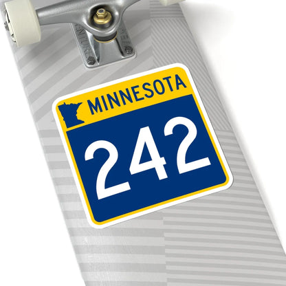 MN-242 (Minnesota) (Road Sign) STICKER Vinyl Kiss-Cut Decal - The Sticker Space