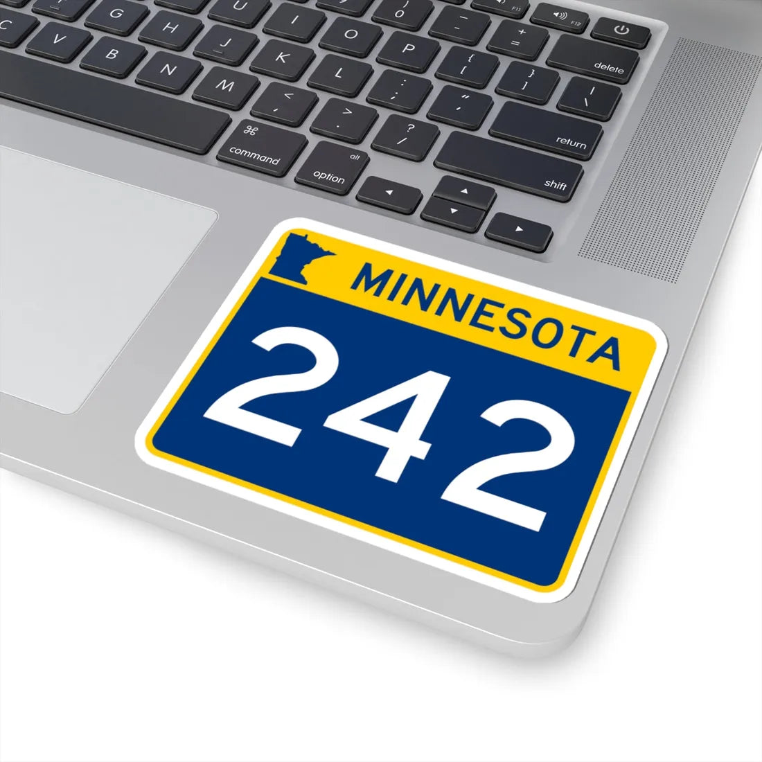 MN-242 wide (Minnesota) (Road Sign) STICKER Vinyl Kiss-Cut Decal - The Sticker Space