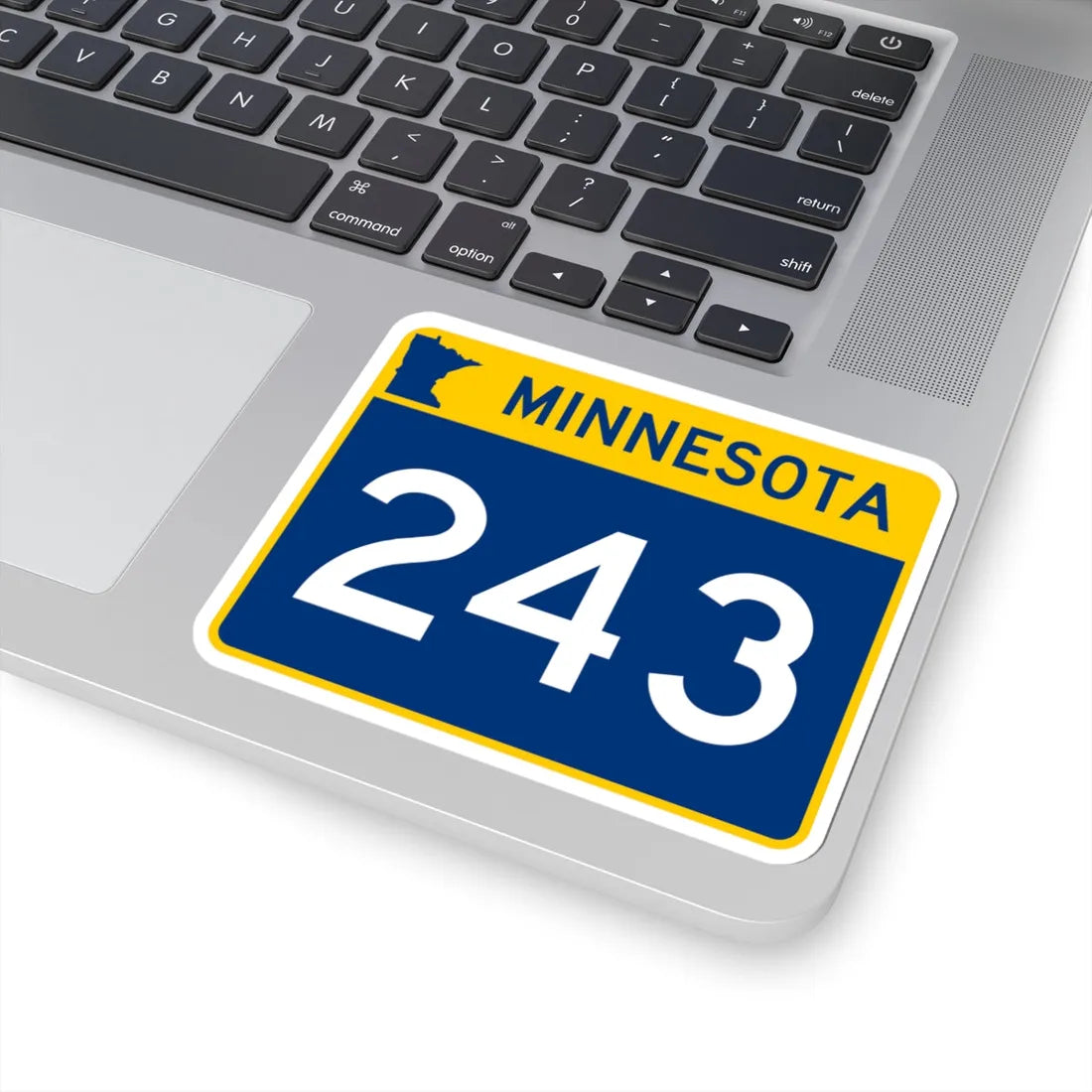MN-243 wide (Minnesota) (Road Sign) STICKER Vinyl Kiss-Cut Decal - The Sticker Space