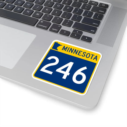MN-246 (Minnesota) (Road Sign) STICKER Vinyl Kiss-Cut Decal - The Sticker Space