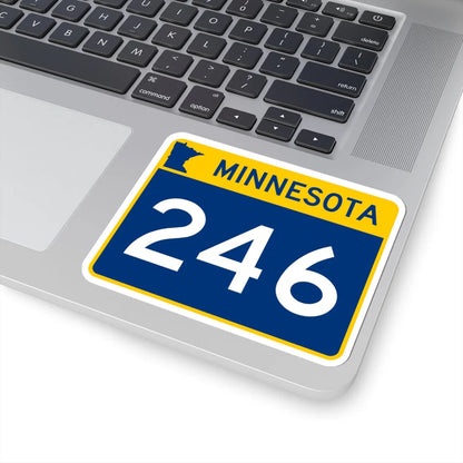 MN-246 wide (Minnesota) (Road Sign) STICKER Vinyl Kiss-Cut Decal - The Sticker Space