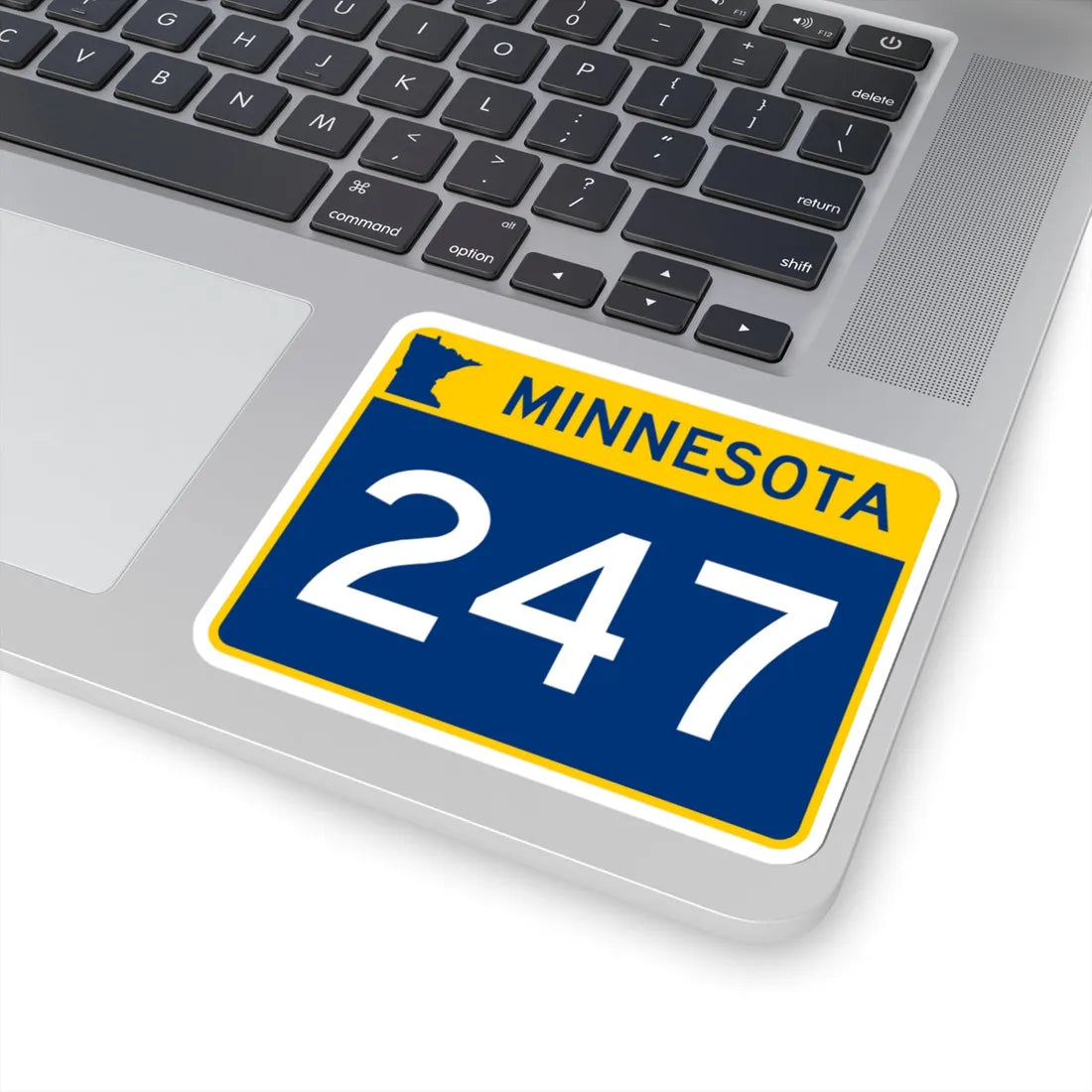 MN-247 wide (Minnesota) (Road Sign) STICKER Vinyl Kiss-Cut Decal - The Sticker Space