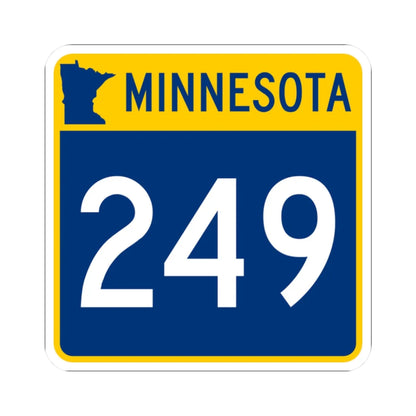MN-249 (Minnesota) (Road Sign) STICKER Vinyl Kiss-Cut Decal 2 Inch White - The Sticker Space