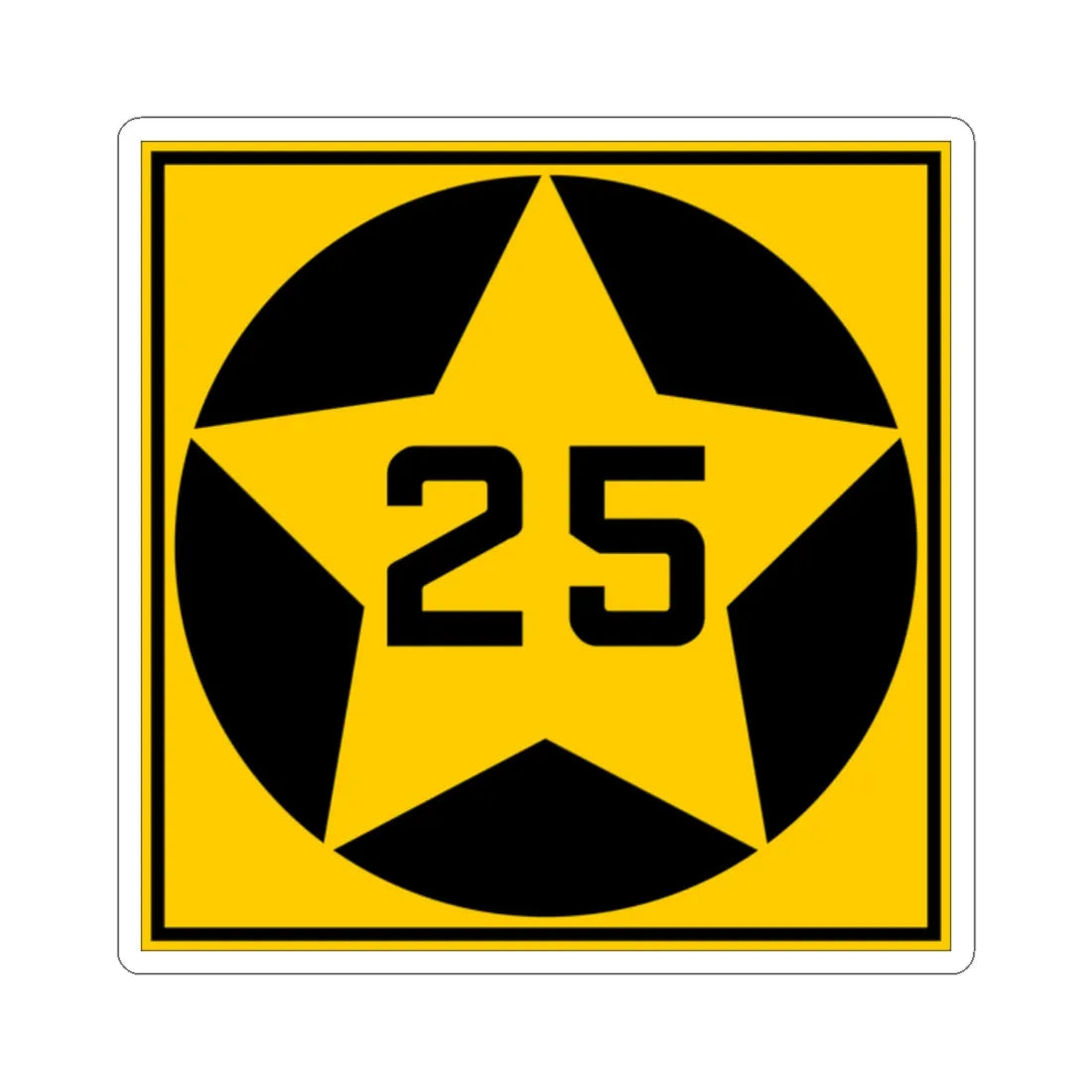 MN-25 1920 (Minnesota) (Road Sign) STICKER Vinyl Kiss-Cut Decal 2 Inch White - The Sticker Space