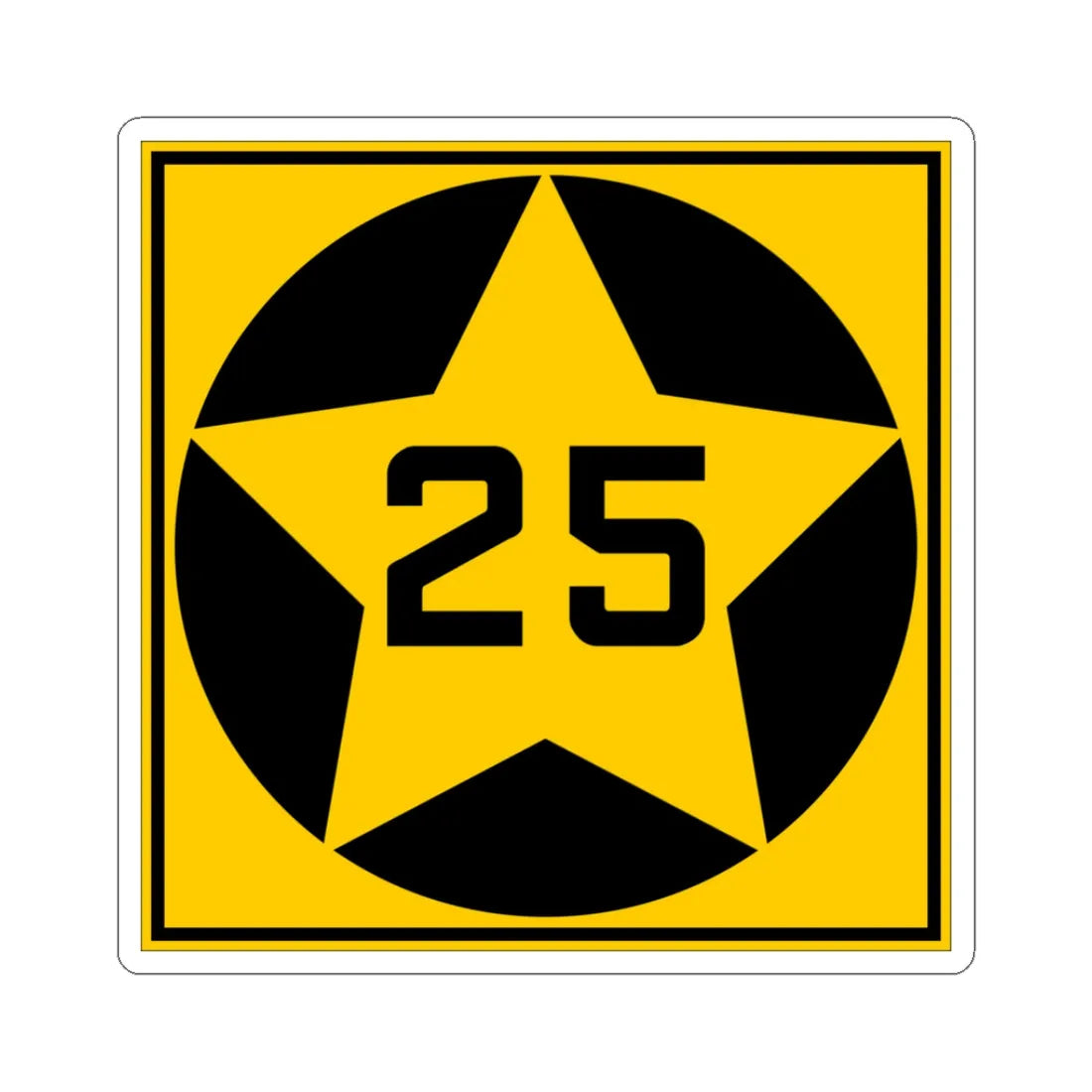 MN-25 1920 (Minnesota) (Road Sign) STICKER Vinyl Kiss-Cut Decal 3 Inch White - The Sticker Space