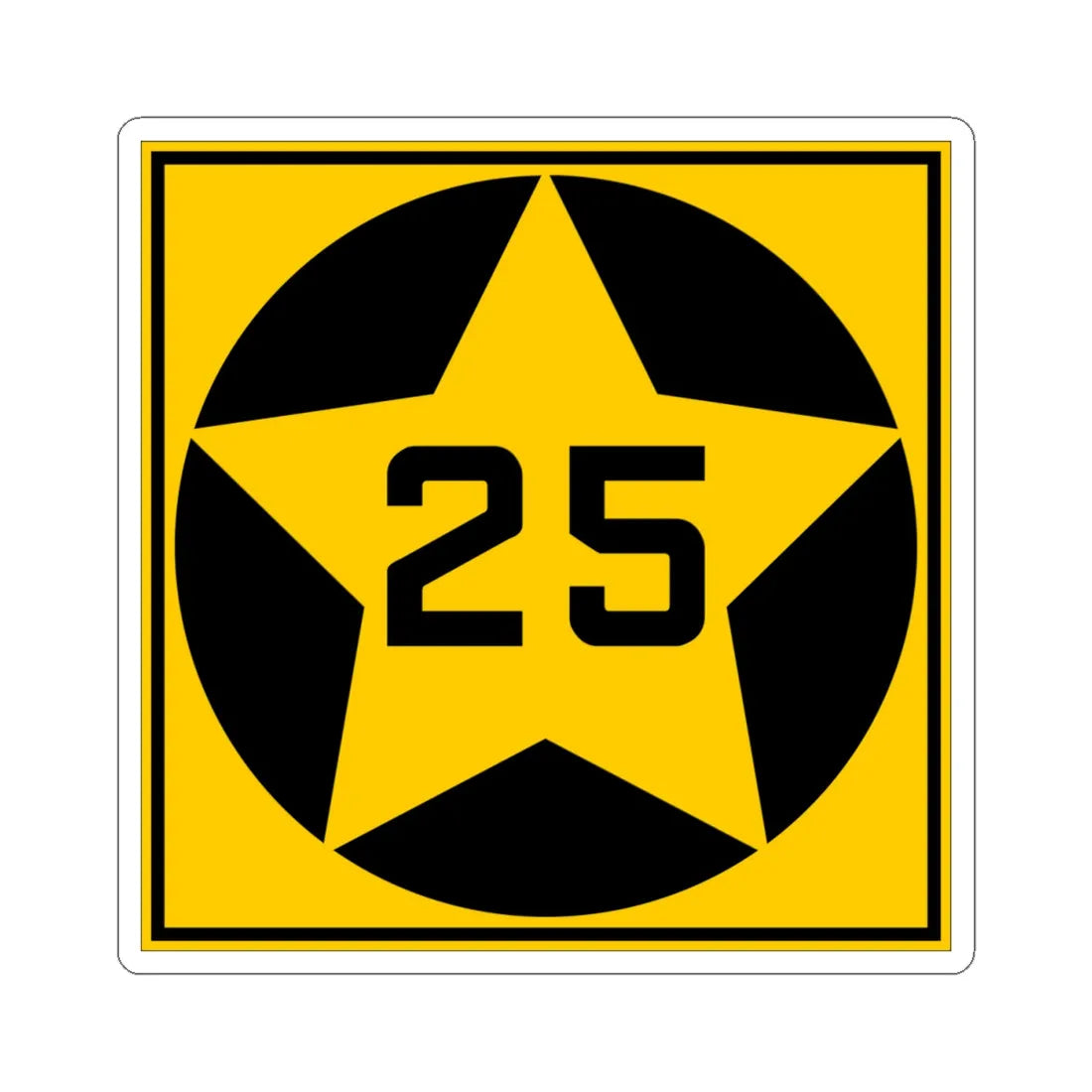 MN-25 1920 (Minnesota) (Road Sign) STICKER Vinyl Kiss-Cut Decal 4 Inch White - The Sticker Space