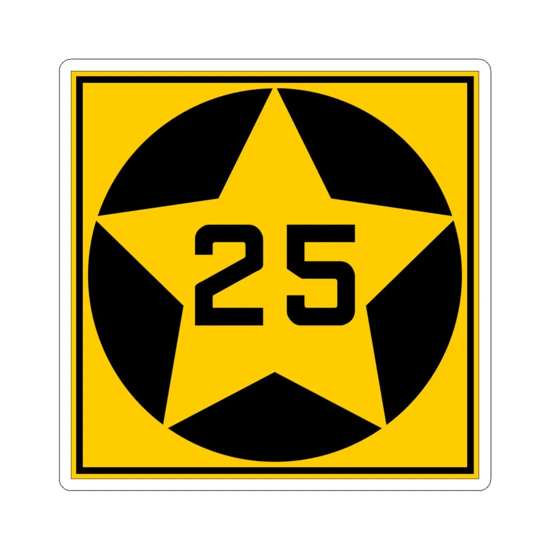 MN-25 1920 (Minnesota) (Road Sign) STICKER Vinyl Kiss-Cut Decal 6 Inch White - The Sticker Space