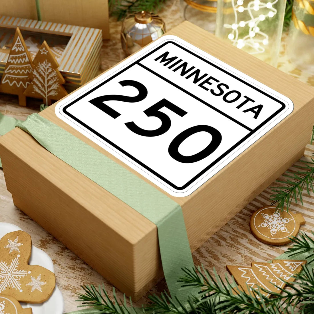 MN-250 1948 (Minnesota) (Road Sign) STICKER Vinyl Kiss-Cut Decal - The Sticker Space