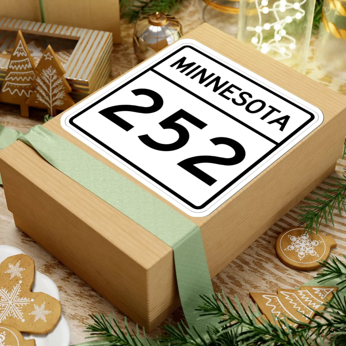 MN-252 1948 (Minnesota) (Road Sign) STICKER Vinyl Kiss-Cut Decal - The Sticker Space