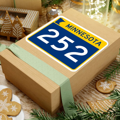 MN-252 wide (Minnesota) (Road Sign) STICKER Vinyl Kiss-Cut Decal - The Sticker Space