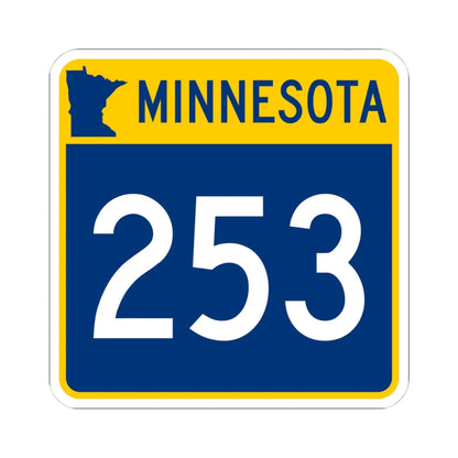 MN-253 (Minnesota) (Road Sign) STICKER Vinyl Kiss-Cut Decal 4 Inch White - The Sticker Space