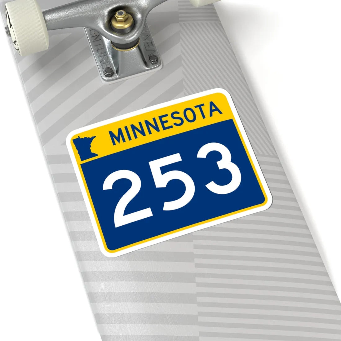 MN-253 wide (Minnesota) (Road Sign) STICKER Vinyl Kiss-Cut Decal - The Sticker Space