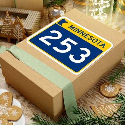 MN-253 wide (Minnesota) (Road Sign) STICKER Vinyl Kiss-Cut Decal - The Sticker Space