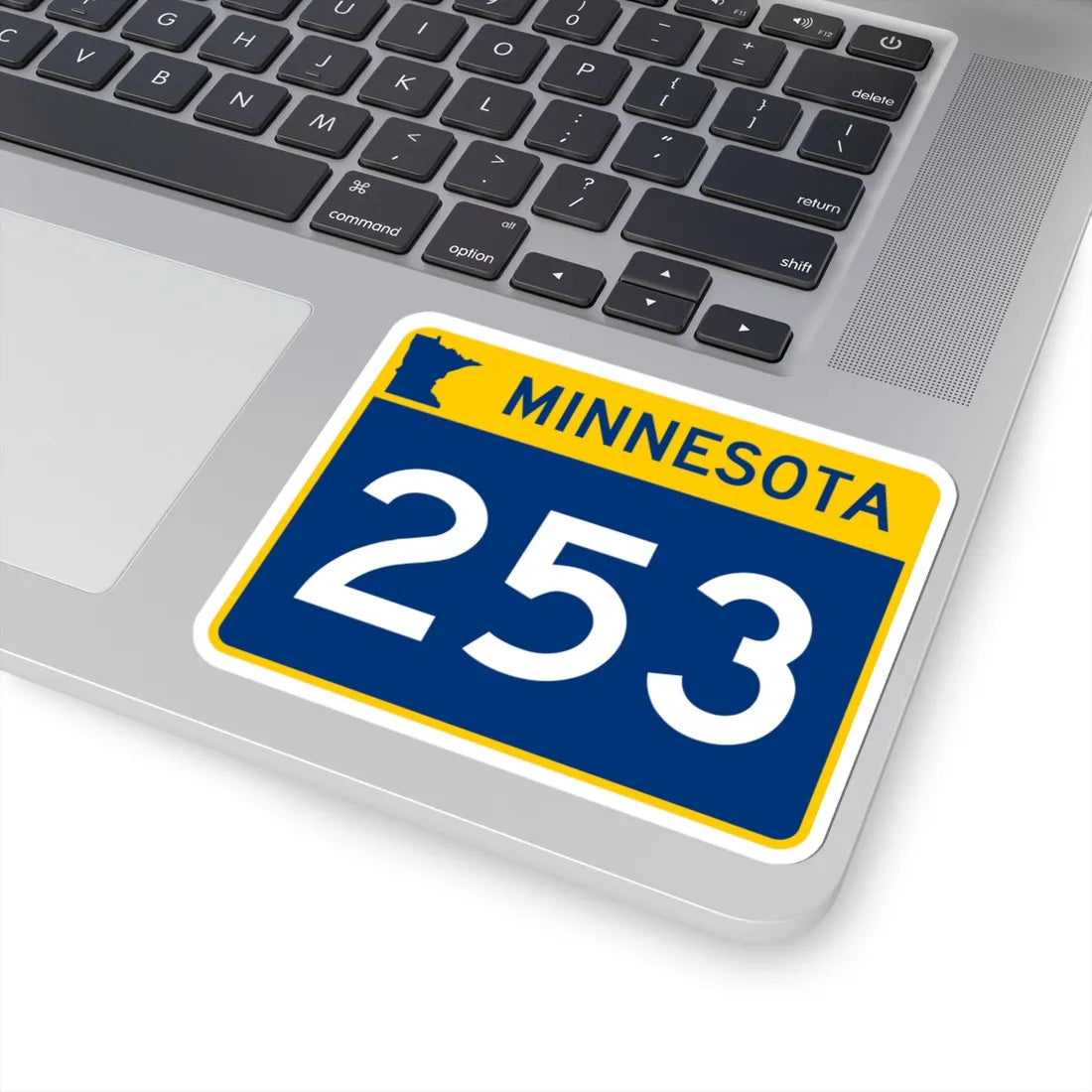 MN-253 wide (Minnesota) (Road Sign) STICKER Vinyl Kiss-Cut Decal - The Sticker Space