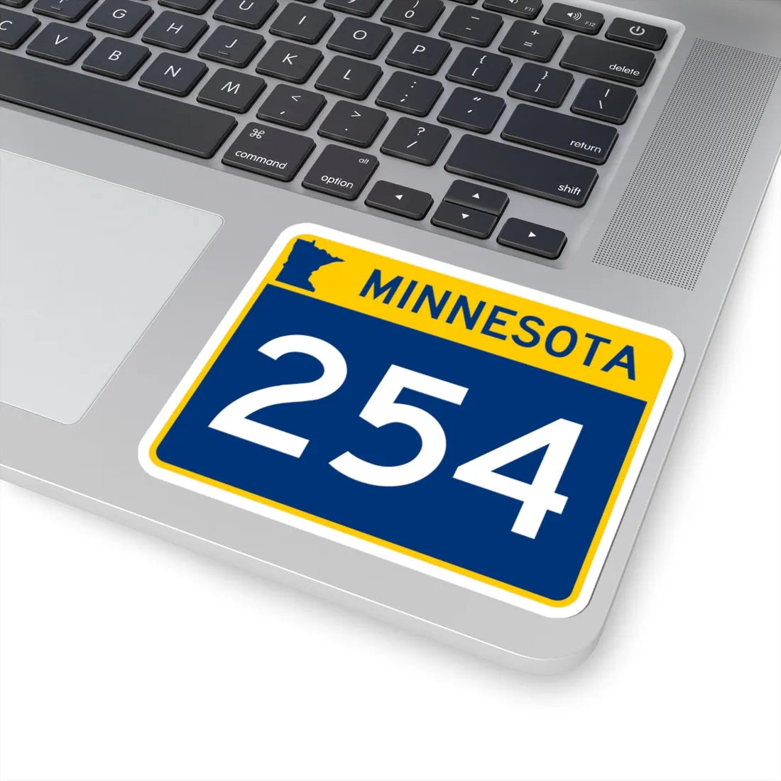 MN-254 wide (Minnesota) (Road Sign) STICKER Vinyl Kiss-Cut Decal - The Sticker Space