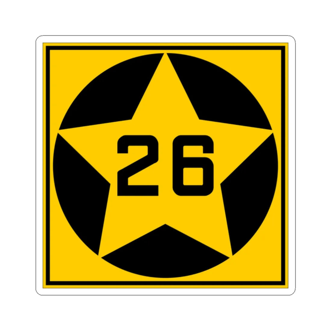 MN-26 1920 (Minnesota) (Road Sign) STICKER Vinyl Kiss-Cut Decal 2 Inch White - The Sticker Space