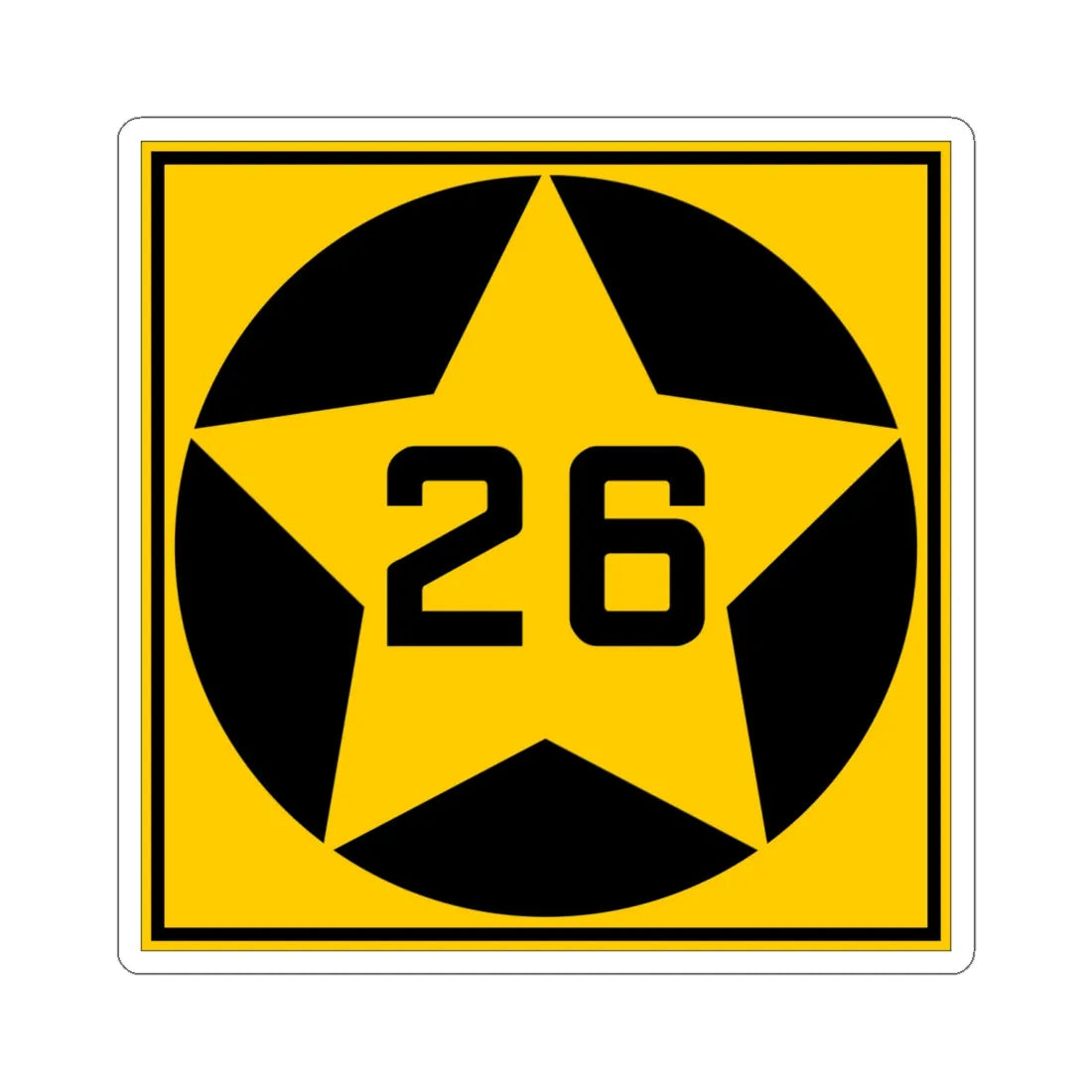 MN-26 1920 (Minnesota) (Road Sign) STICKER Vinyl Kiss-Cut Decal 6 Inch White - The Sticker Space