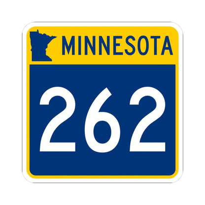 MN-262 (Minnesota) (Road Sign) STICKER Vinyl Kiss-Cut Decal 3 Inch White - The Sticker Space