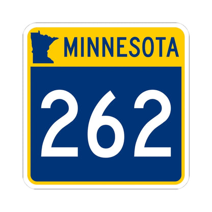 MN-262 (Minnesota) (Road Sign) STICKER Vinyl Kiss-Cut Decal 4 Inch White - The Sticker Space