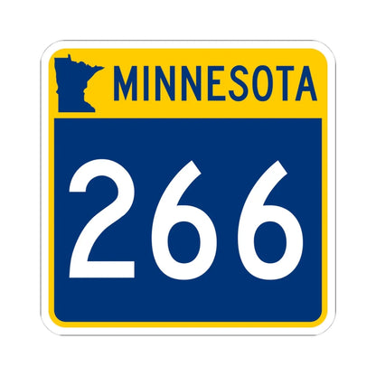 MN-266 (Minnesota) (Road Sign) STICKER Vinyl Kiss-Cut Decal 4 Inch White - The Sticker Space