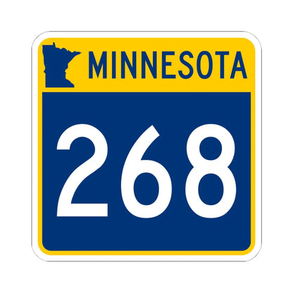 MN-268 (Minnesota) (Road Sign) STICKER Vinyl Kiss-Cut Decal 6 Inch White - The Sticker Space