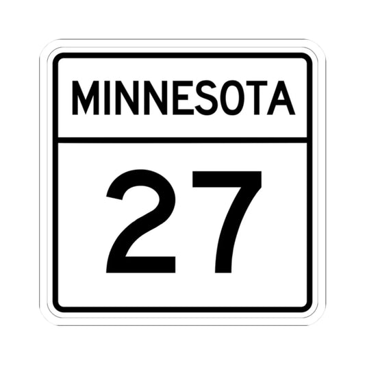 MN-27 1948 (Minnesota) (Road Sign) STICKER Vinyl Kiss-Cut Decal 2 Inch White - The Sticker Space