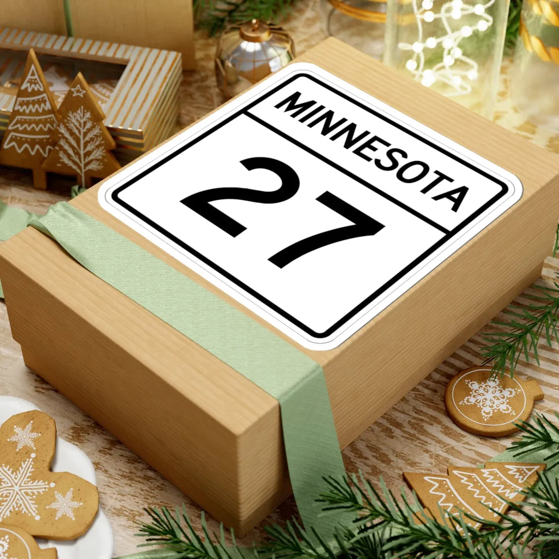 MN-27 1948 (Minnesota) (Road Sign) STICKER Vinyl Kiss-Cut Decal - The Sticker Space