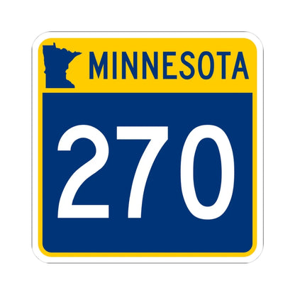 MN-270 (Minnesota) (Road Sign) STICKER Vinyl Kiss-Cut Decal 3 Inch White - The Sticker Space