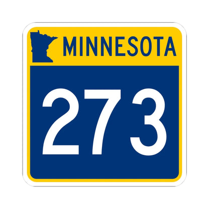 MN-273 (Minnesota) (Road Sign) STICKER Vinyl Kiss-Cut Decal 3 Inch White - The Sticker Space