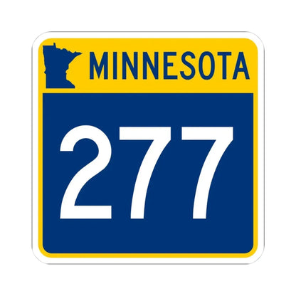 MN-277 (Minnesota) (Road Sign) STICKER Vinyl Kiss-Cut Decal 3 Inch White - The Sticker Space