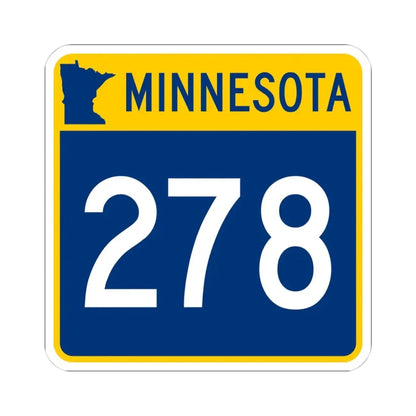 MN-278 (Minnesota) (Road Sign) STICKER Vinyl Kiss-Cut Decal 4 Inch White - The Sticker Space
