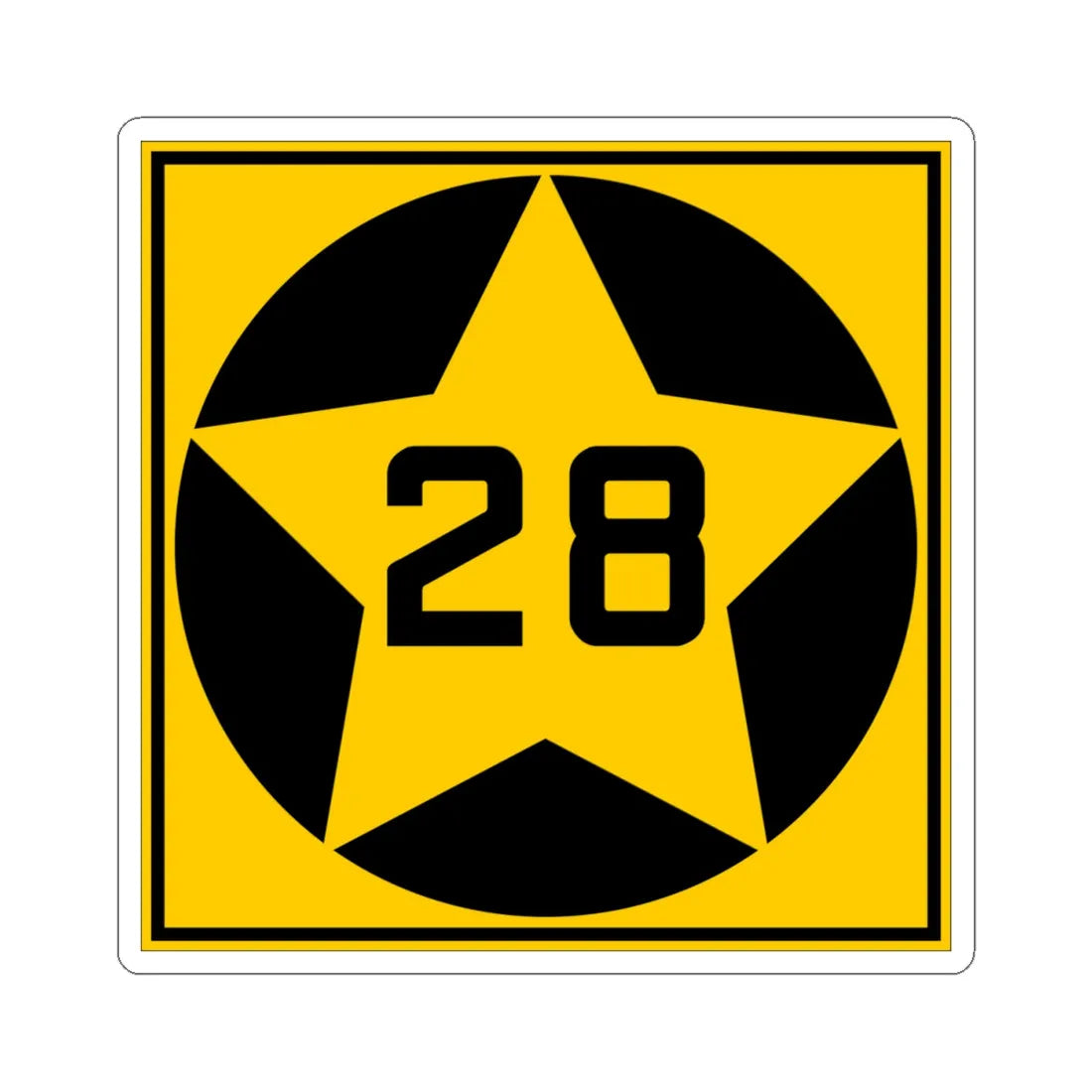 MN-28 1920 (Minnesota) (Road Sign) STICKER Vinyl Kiss-Cut Decal 4 Inch White - The Sticker Space