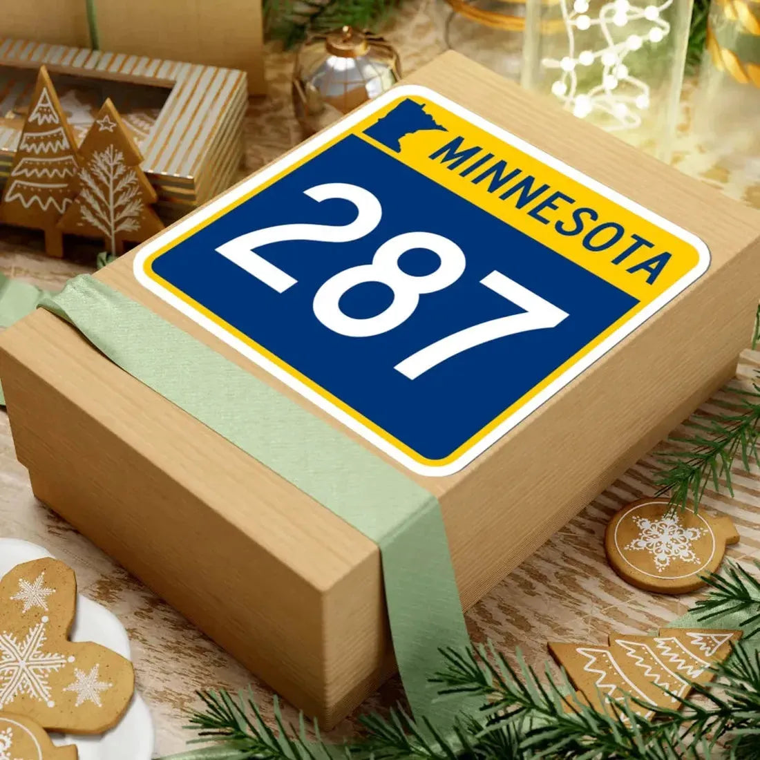 MN-287 (Minnesota) (Road Sign) STICKER Vinyl Kiss-Cut Decal - The Sticker Space